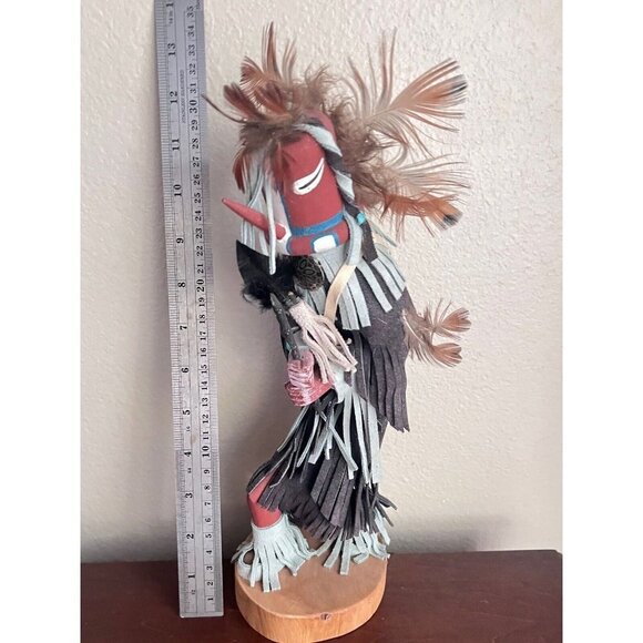 KOKOPELLI Kachina Doll Hunchbacked Magical Flute Fertility Signed 12” Rare - Picture 7 of 8